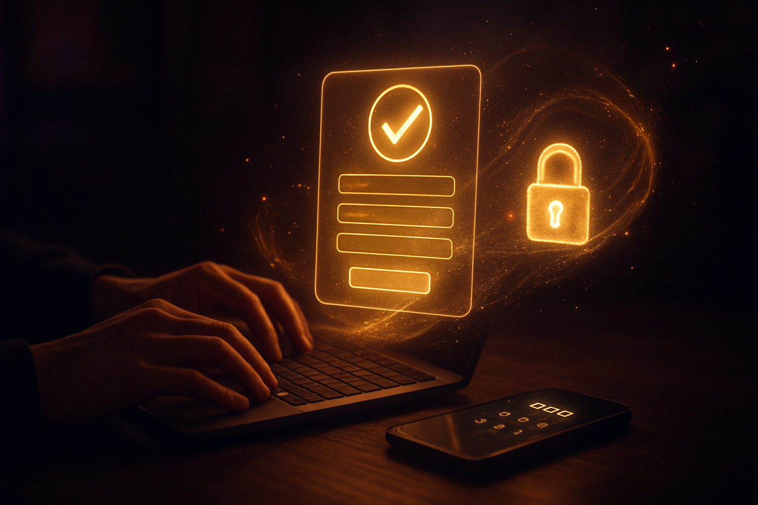 Aussie player opening a verified real-money account at Bizzo Casino Australia on a glowing laptop